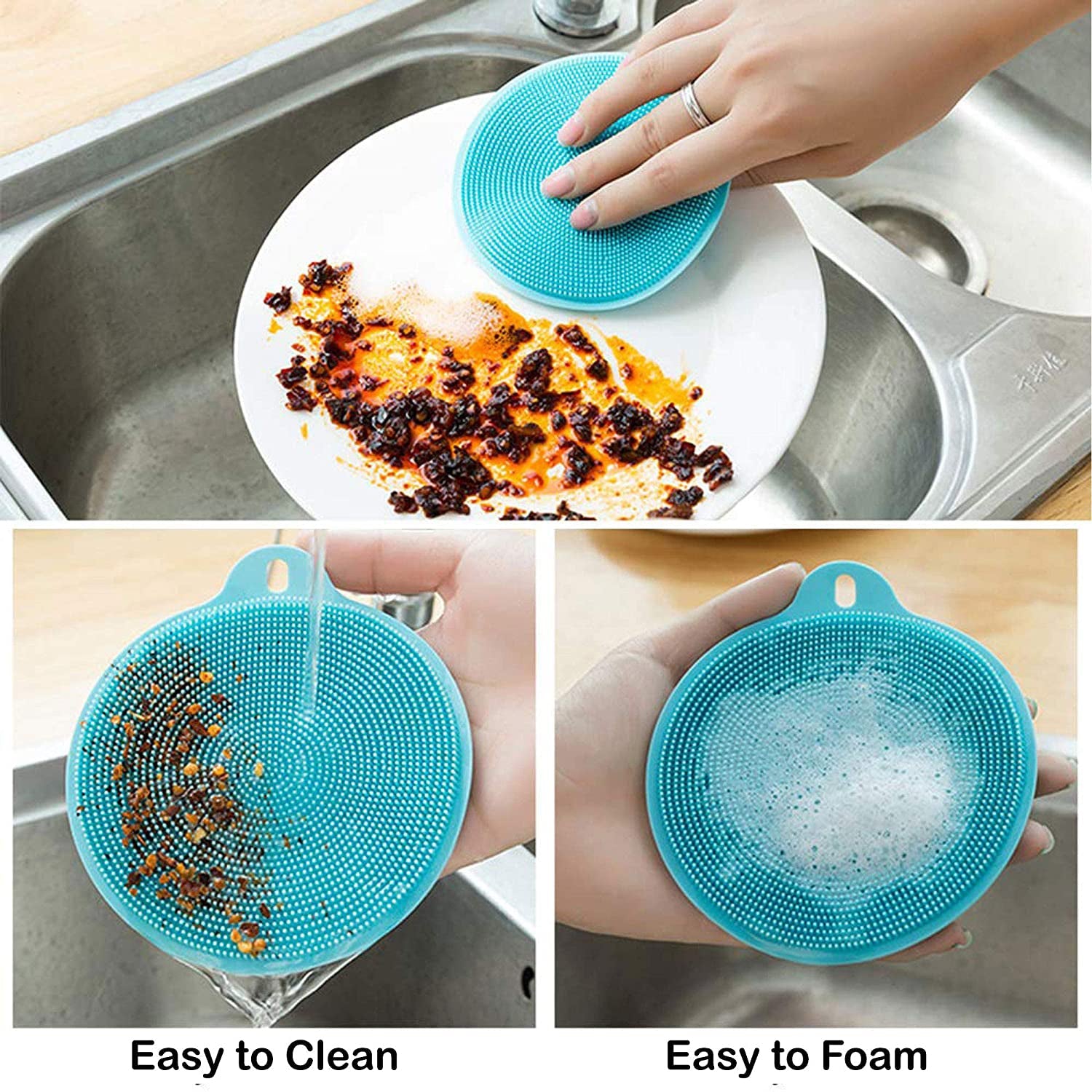 1344A Cleaning Supplies Sponges Silicone Scrubber for Kitchen Non Stick Dishwashing & Baby Care Sponge Brush Household Health Tool( Pack of 5pc). DeoDap 1344A Cleaning Supplies Sponges Silicone Scrubber for Kitchen Non Stick Dishwashing & Baby Care Sponge Brush Household Health Tool( Pack of 5pc). DeoDap